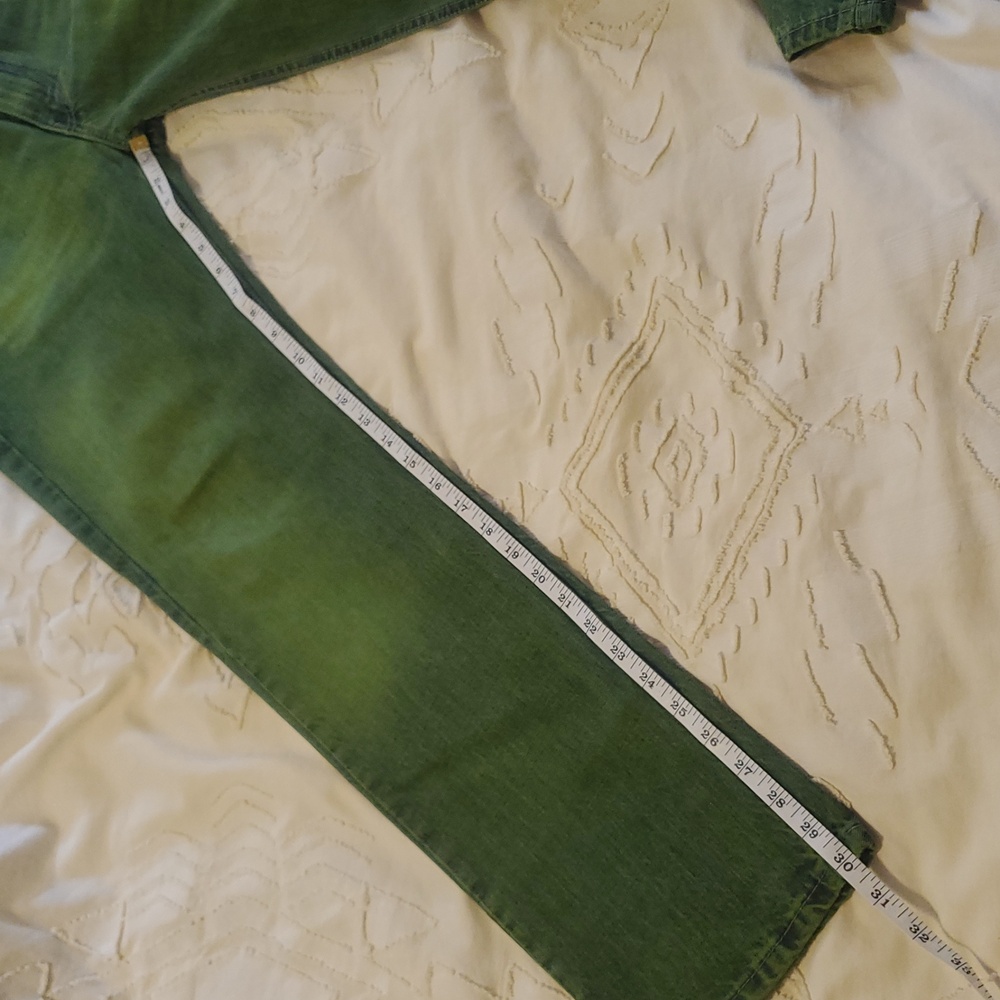 Levi's Green Dyed Jeans Limited Edition Straight 514 Red Tab - Picture 4 of 9